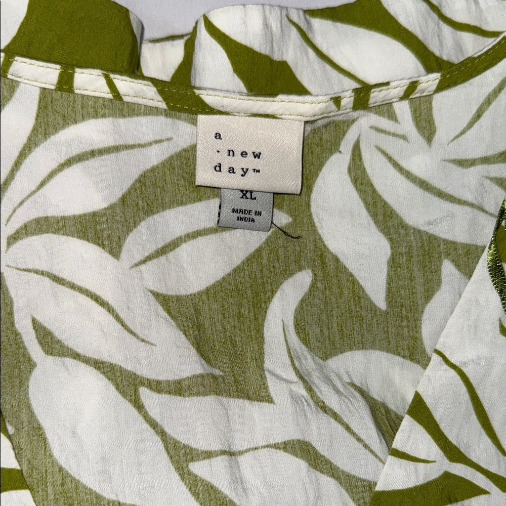 a new day Olive Leaf Print Midi Dress - Picture 2 of 4